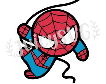pix Cute Chibi Spiderman Cartoon chibi spiderman etsy