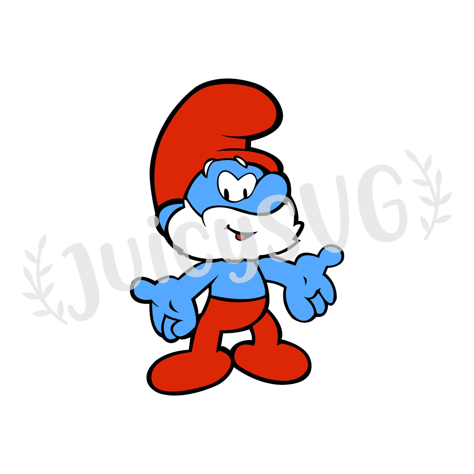 Download Papa Smurf Layered Svg Cricut Cut File Digital File Etsy