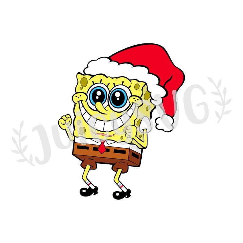 Download SpongeBob SquarePants Christmas SVG Cricut Cut File | Etsy