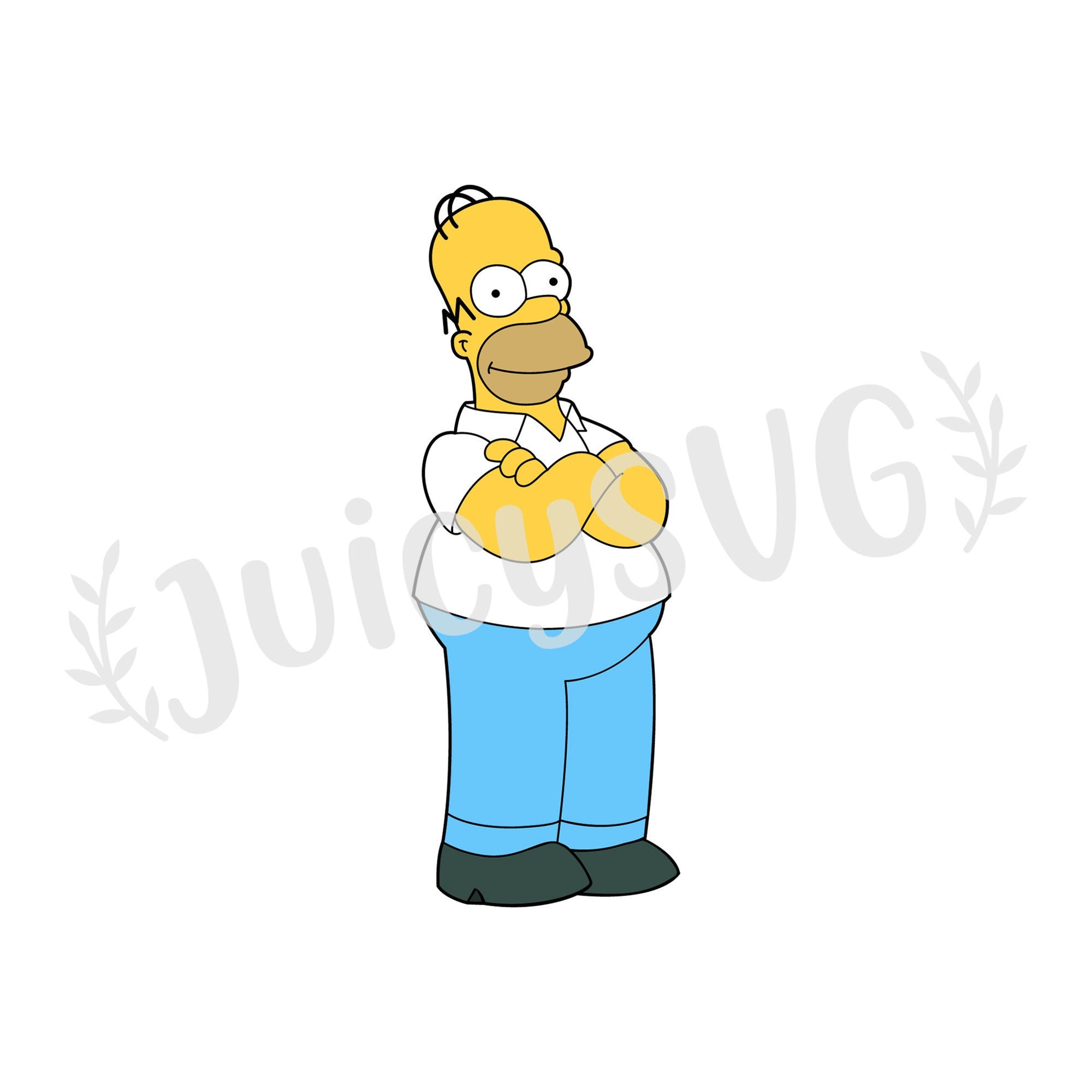 Homer Simpson The Simpsons Layered Svg Cricut Friendly Etsy