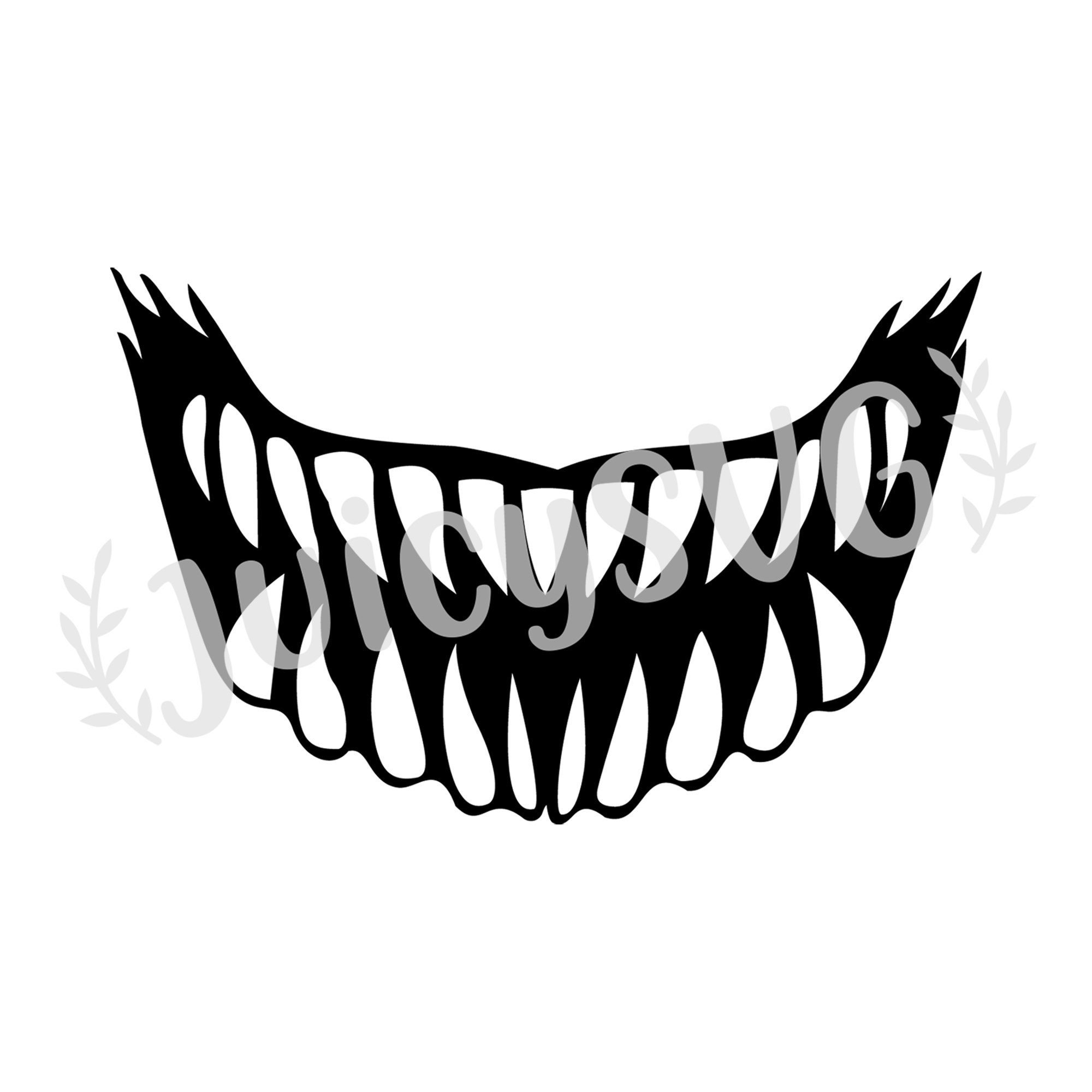 Monster Mouth Layered SVG Cricut Friendly Cut Datei Etsy