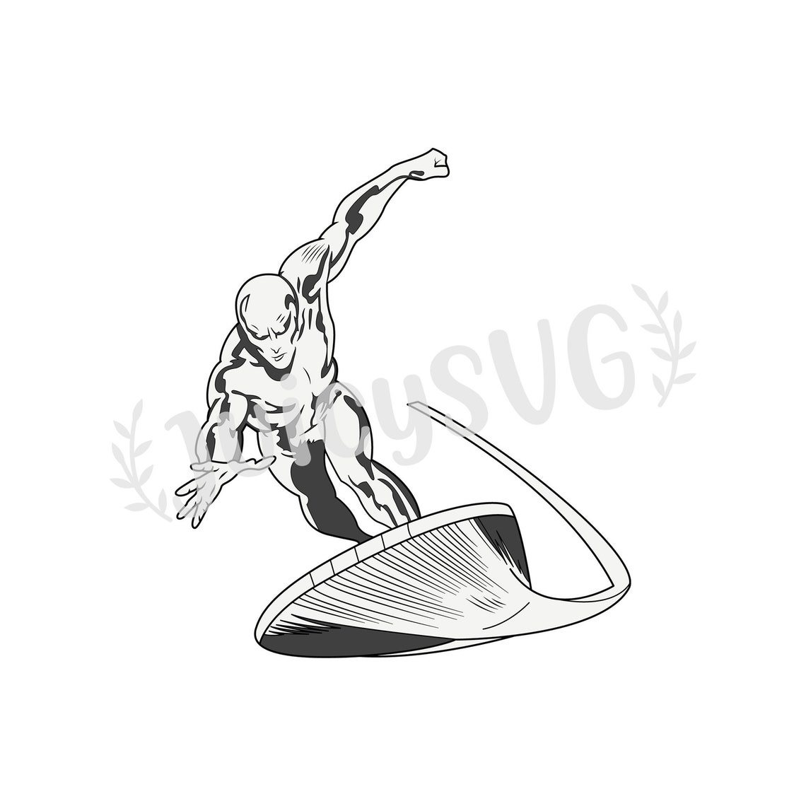 Silver Surfer Layered SVG / Cricut Cut File Digital File | Etsy