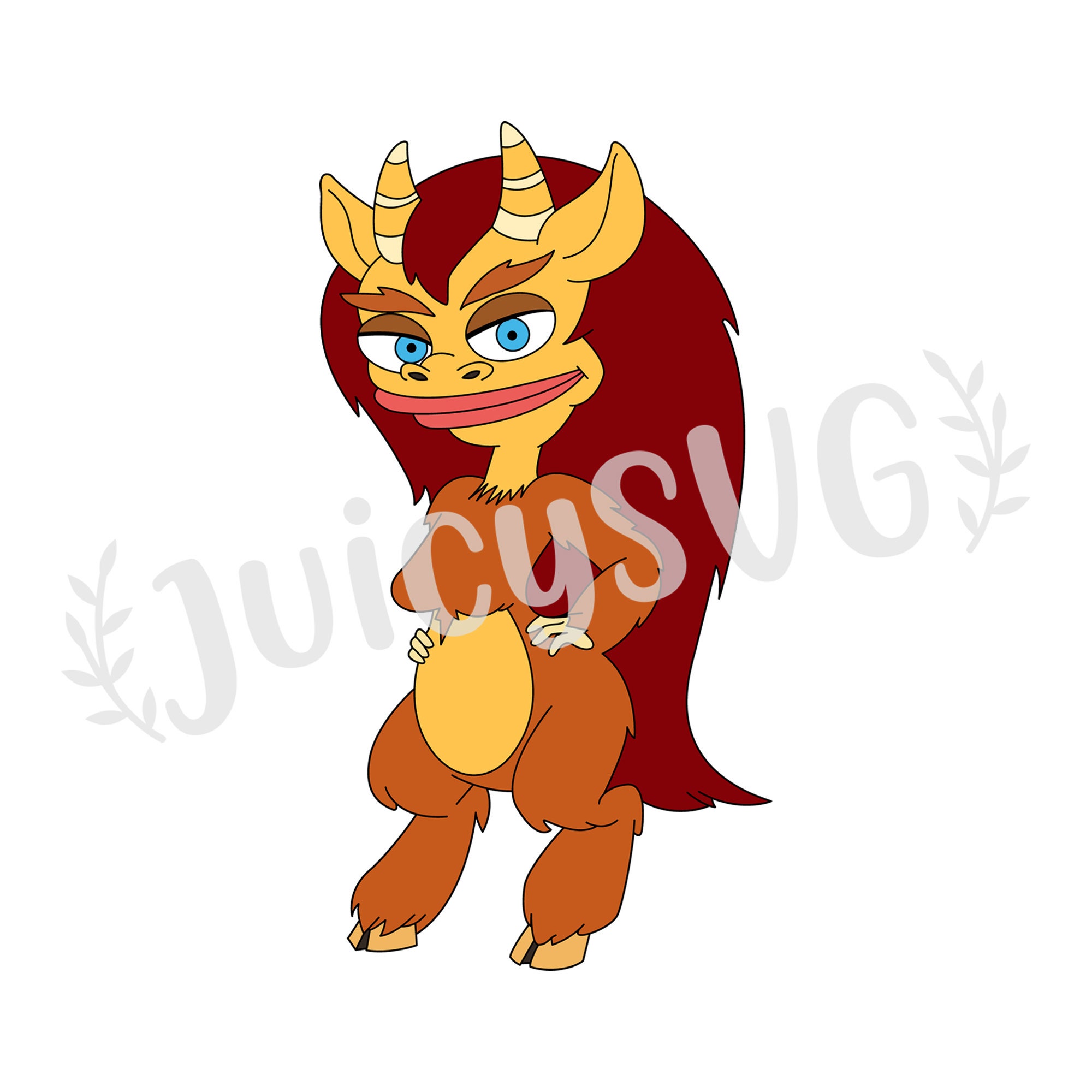 Connie the Hormone Monstress Big Mouth Layered SVG Cricut Etsy