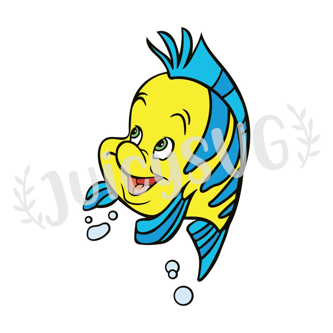 Flounder Sirenita En capas SVG / Cricut Archivo de corte Etsy