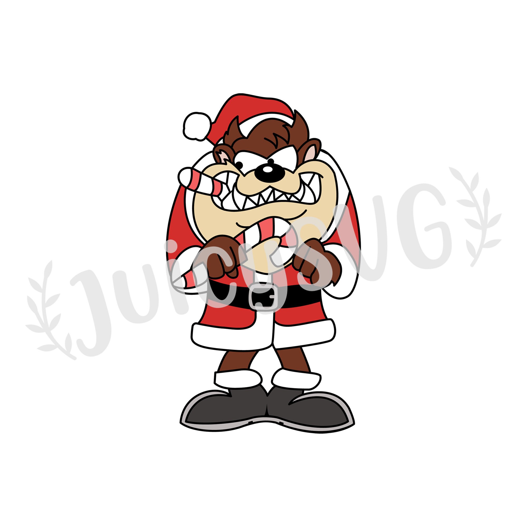 Taz Christmas Looney Tunes Layered SVG Cricut Cut File Etsy