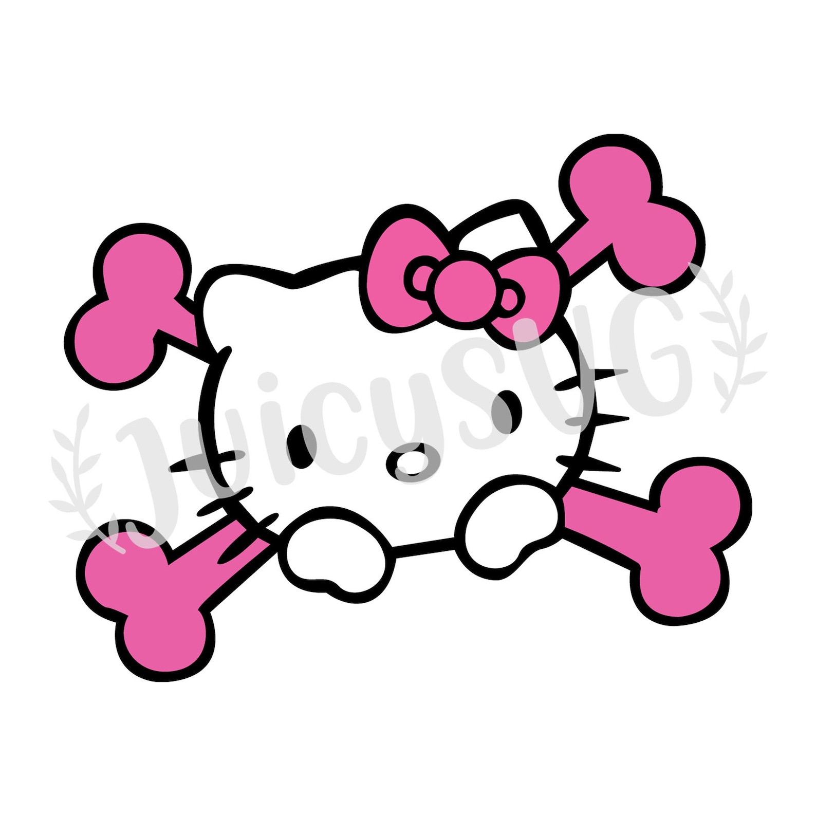 Skull Hello Kitty SVG Cricut Cut File Digital File | Etsy