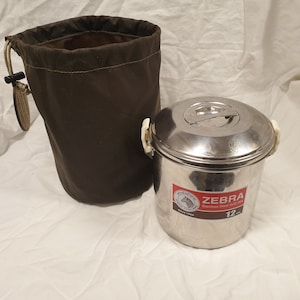 Gewachste Stofftasche für 12cm Wasserhahn. Gewachste Canvas Tasche/ Futterbeutel. Hergestellt in GB.