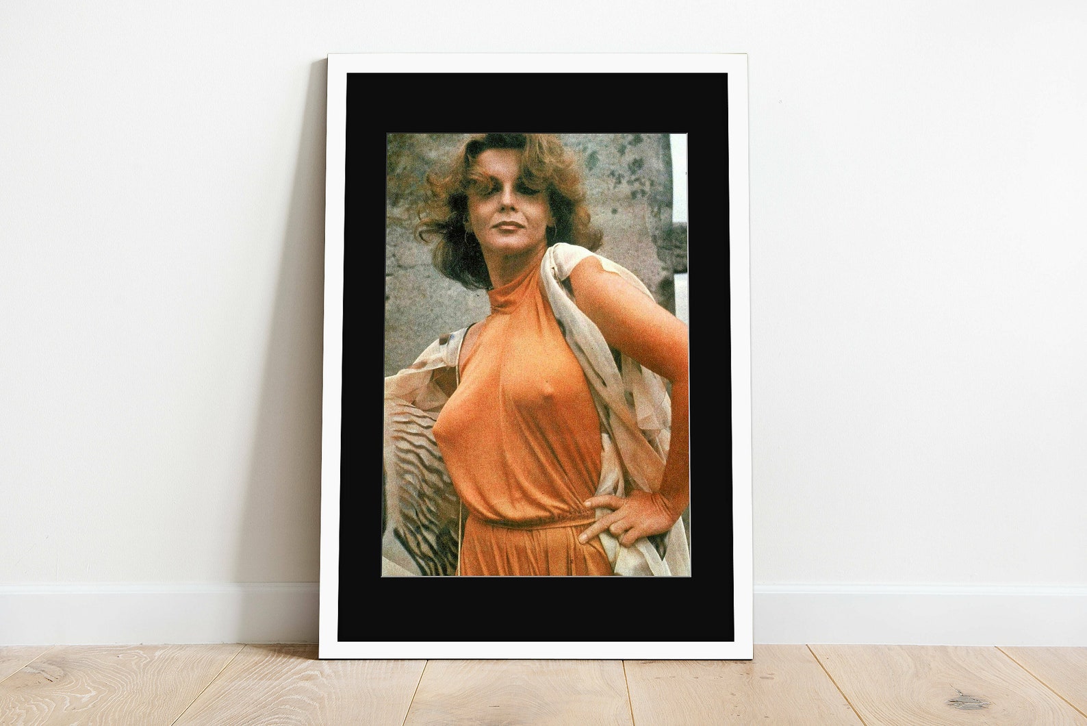 Ann Margret Nipples Print Wood Frame With Passepartout - Etsy Israel