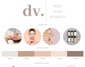 Canva Brand Board Template, Logo, Social Media Icons (Instant Download)