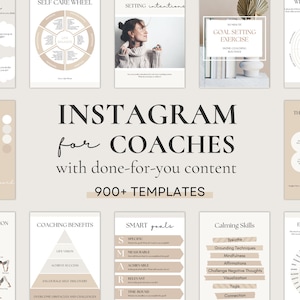 Coaching Instagram Templates, Canva Template, Life Coach Instagram Template, Coaching Business, Coach Instagram Post, Coaching Templates