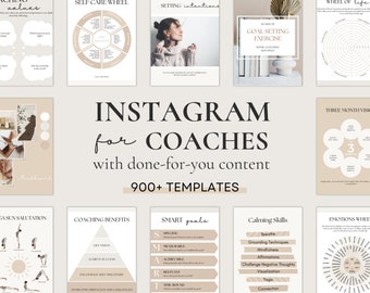 Instagram Templates for Coaches – Editable Canva Pack (Life Coach Social Posts)