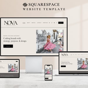 Luxury website, Squarespace Website, Squarespace Website Template, website template, blog template, social media management