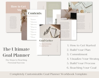 Ultimate Goal Planner | Business & Coaching Customizable Workbook (Digital Download)