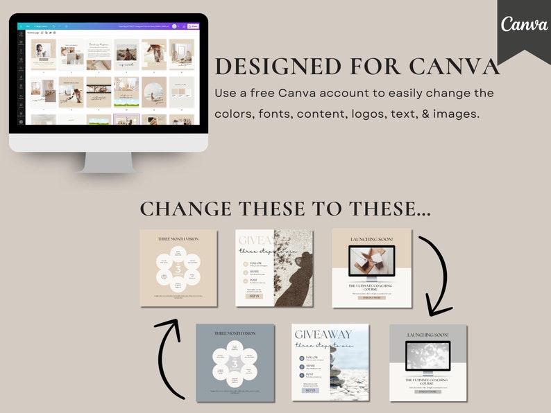 Modelos de Coaching para Instagram, Modelo Canva, Modelo de Life Coach ...