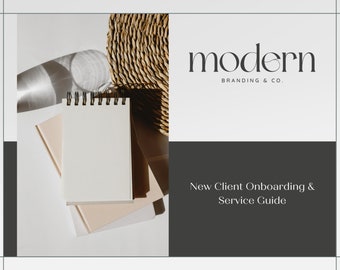 New Client Onboarding Guide & Packet – Editable Canva Templates (Business Coaching)