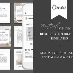 Real Estate Templates, Real Estate Marketing, Instagram Templates, Social Media Templates, Realtor Instagram Posts, Canva Templates