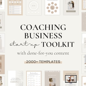 Life Coach Business Toolkit - 2000+ Canva Templates for Coaches