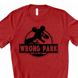 Wrong Park, Jurassic Park, Jurassic World, Universal Studios, Islands of Adventure, Disney, Baseball Shirt, Tank, Bella Canvas, Triblend