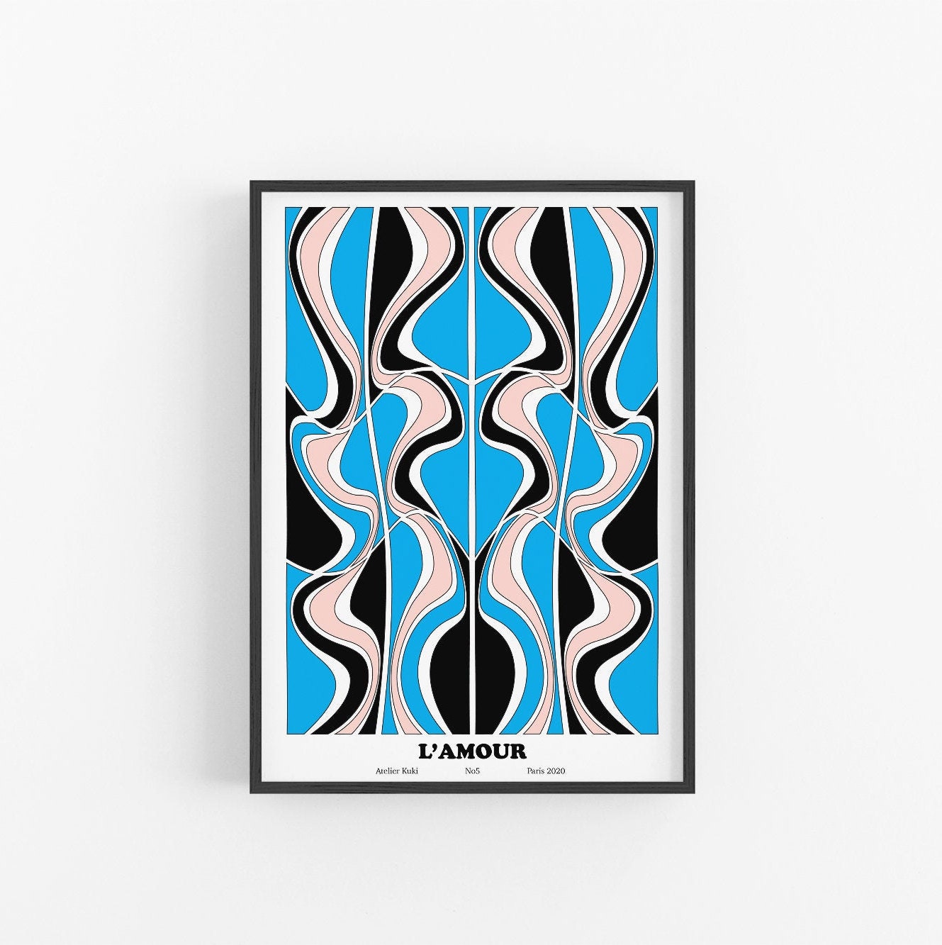 L'amour No5 | Mur Art Des Années 70 Milieu Du Siècle Moderne Art Print Amour