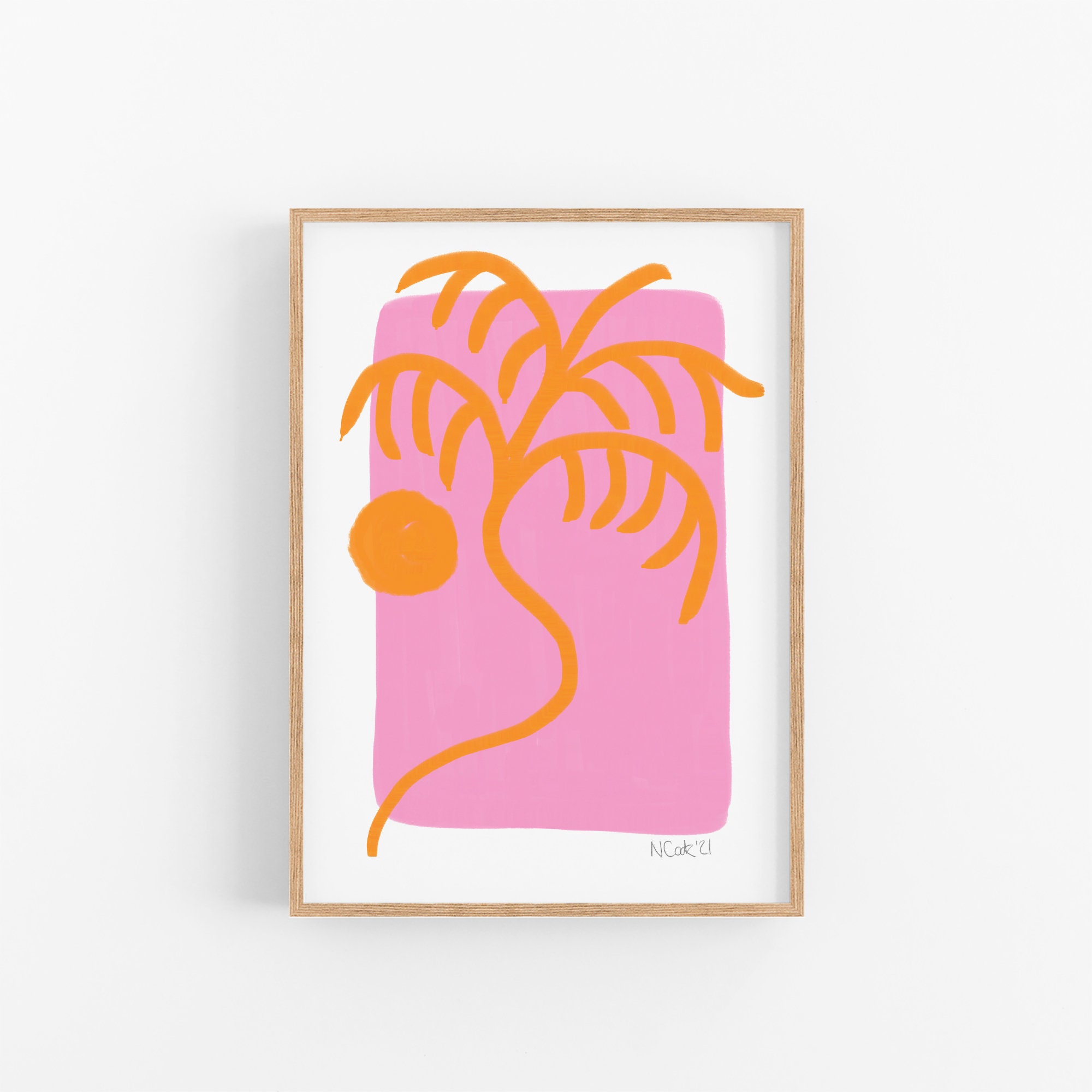 Tropiques No1 | d'impression de Palmiers d'art Mural Abstrait Milieu Du Siècle Moderne