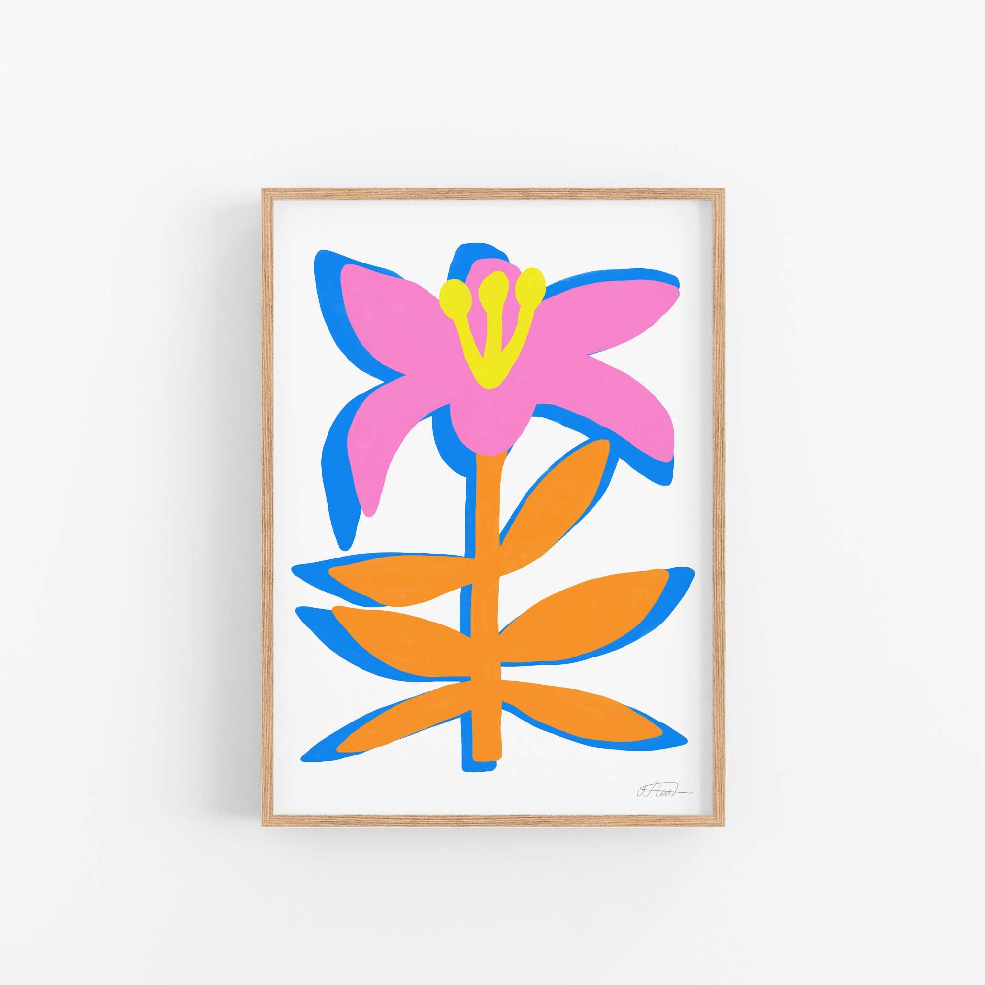 Joy Blooms No2 | d'art Mural Botanique Originale Imprimé Fleuri