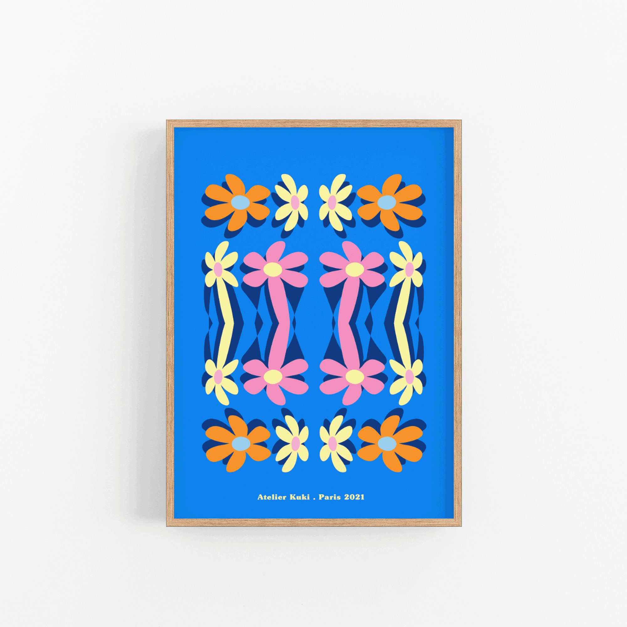 Réflexions | Art Floral Mural Botanique Milieu Du Siècle Moderne Impression Fleur