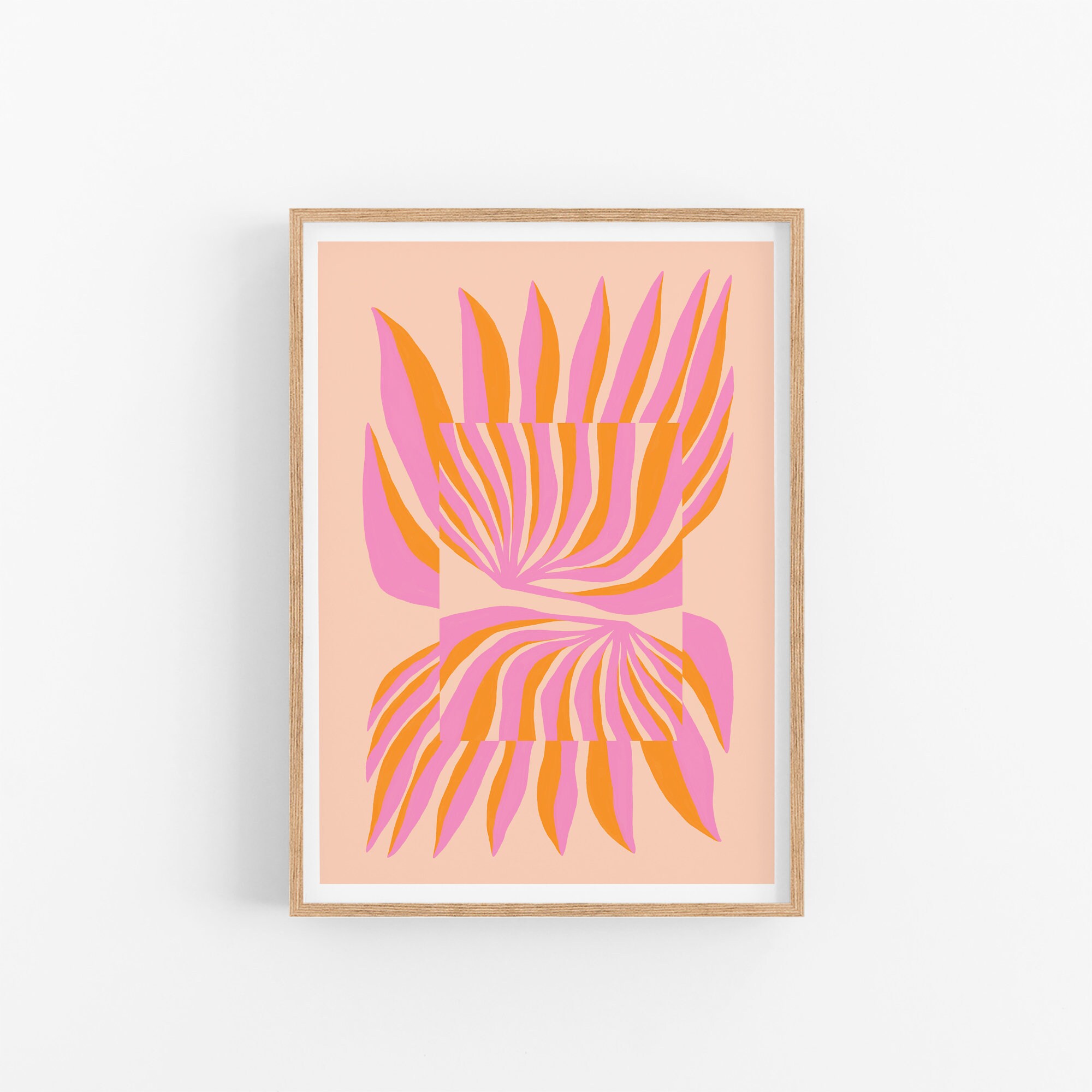 Palmier No 4 | Palm Tree Print Art Mural Abstrait Mi-Siècle Moderne