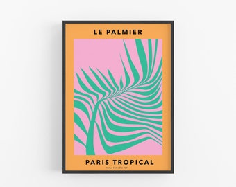 Paris Tropical | Palm Tree Print | Abstract Wall Art | Mid Century Modern | Giclée Art Print