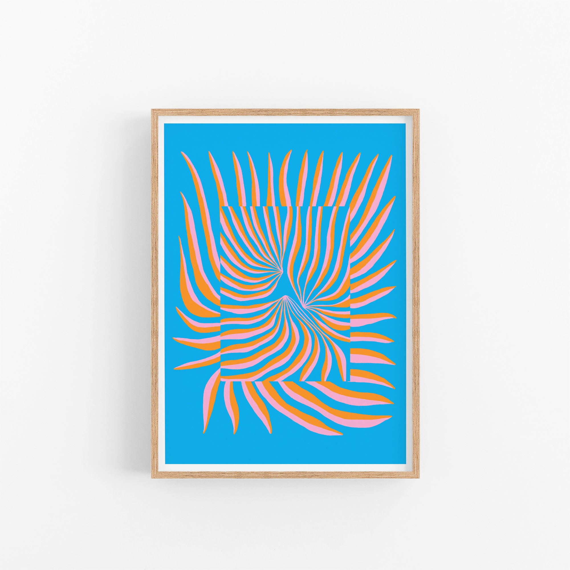 Palmier No 1 | Palm Tree Print Art Mural Abstrait Mi-Siècle Moderne