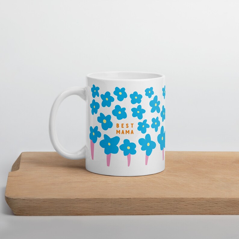 Meilleure tasse maman Cadeau Fête des Mères Mug floral personnalisé pour maman Cadeau pour maman Tasse à café image 1