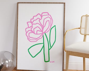 Peonies No4 | Original Abstract Artwork | Botanical | Modern Wall Art