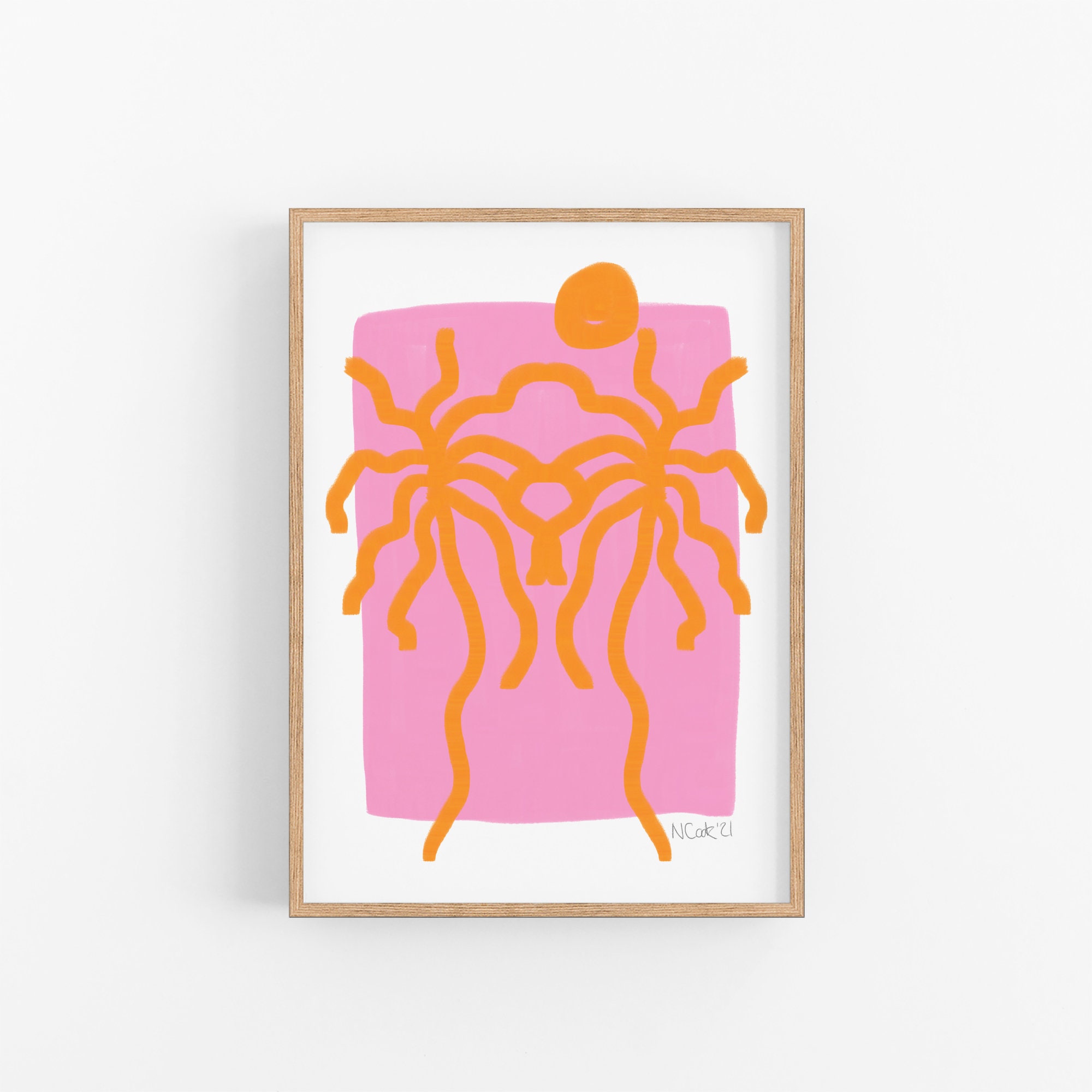 Tropiques No2 | d'impression de Palmiers d'art Mural Abstrait Milieu Du Siècle Moderne