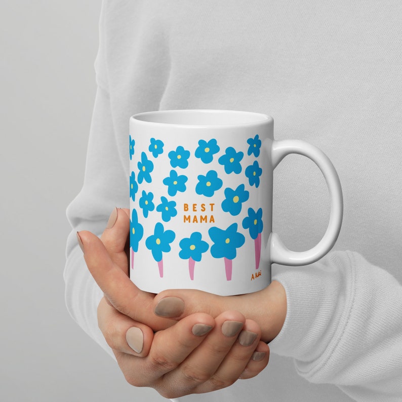 Meilleure tasse maman Cadeau Fête des Mères Mug floral personnalisé pour maman Cadeau pour maman Tasse à café image 3