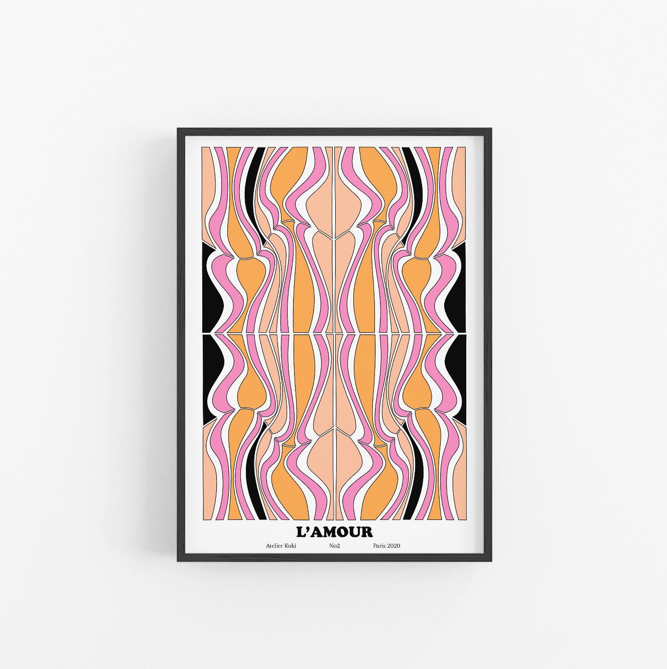 L'amour No2 | Mur Art Des Années 70 Milieu Du Siècle Moderne Art Print Amour