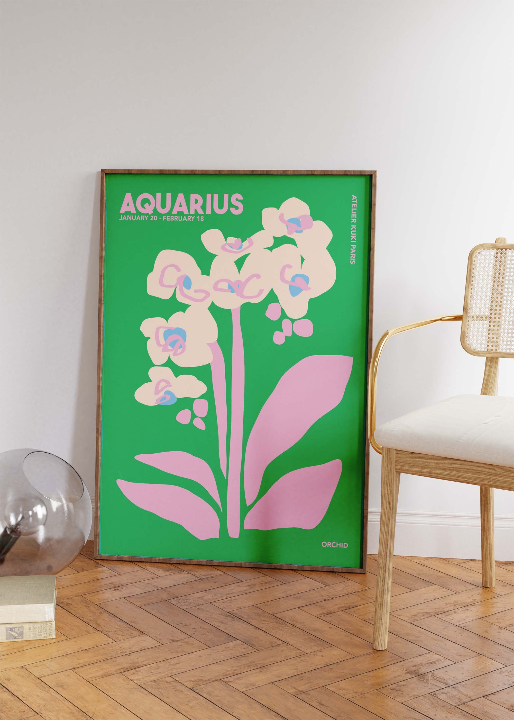 Aquarius Wall Art | Zodiac Poster | Astrology Wall Decor | Zodiac Sign Print | Aquarius Gift