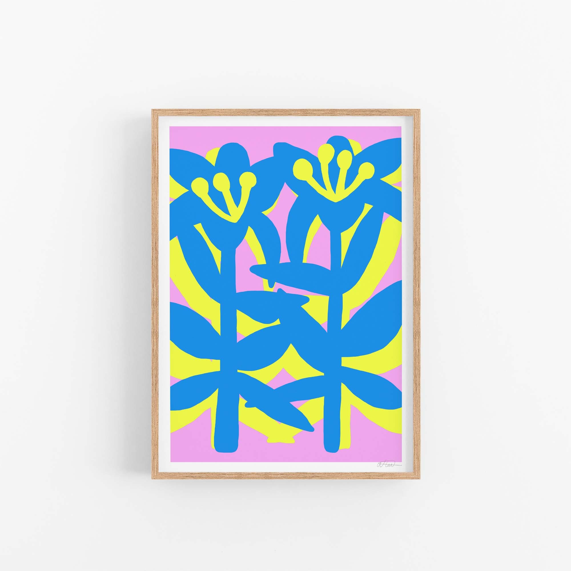 Joy Blooms No3 | d'art Mural Botanique Originale Imprimé Fleuri