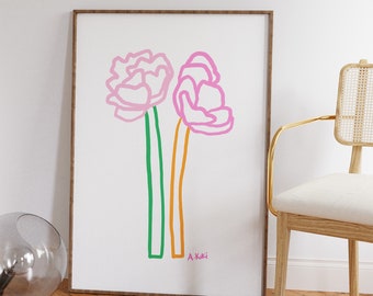 Peonies No1 | Original Abstract Artwork | Botanical | Modern Wall Art