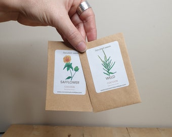 Dyer's garden seeds - Japanese Indigo, Woad, Coreopsis, Weld, Safflower, Marigold.