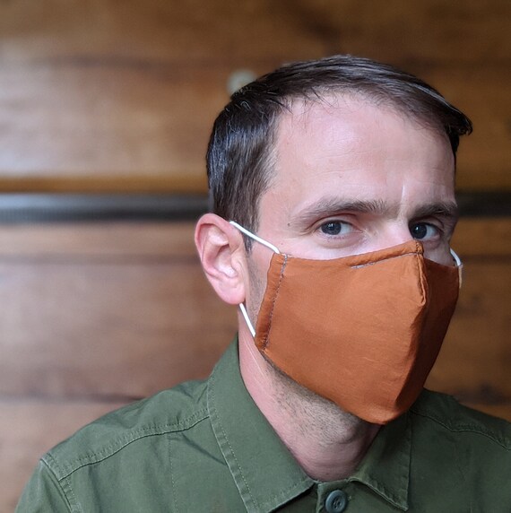 Colour face mask bag pouch sustainable natural plant dye organic hemp peace silk washable reusable reversible plastic free ecofriendly beard