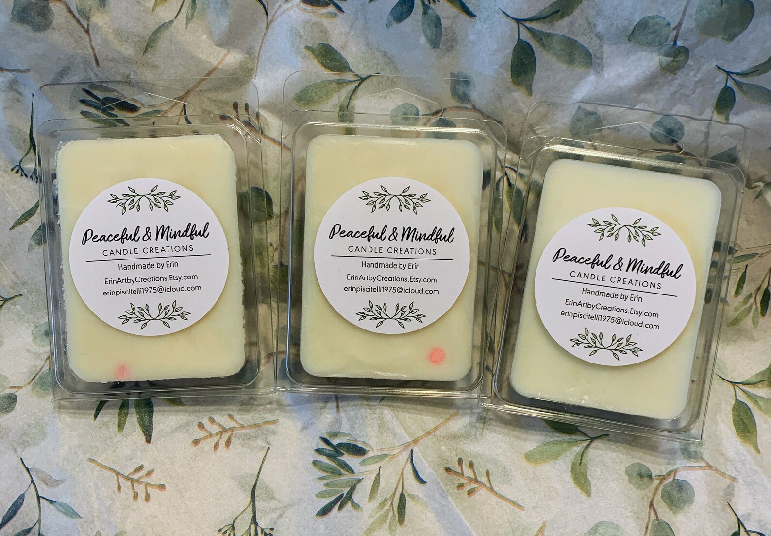 Soy wax melts in a clamshell mold Vanilla scented with added Etsy