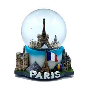 Paris Musical Snow Globe Romantic Gift Souvenir Decor for Home Office 5 1/2&quot;