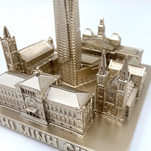 Ho Chi 3D 3D Stadt Berühmte Gebäude Modell Statue Souvenir Dekoration für Home Office 4&quot;