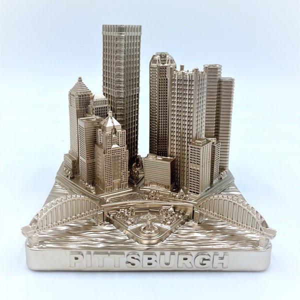 Pittsburgh 3D City Beroemde gebouw model standbeeld souvenir decoratie voor thuiskantoor 4 "