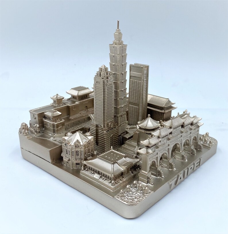 Taipei 3D City Famous Building Model Statue Souvenir Decoration for ...