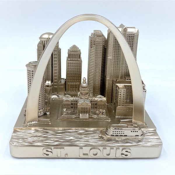 St Louis 3D City Famous Building Model Statue Souvenir Decoration for Home Office 4”