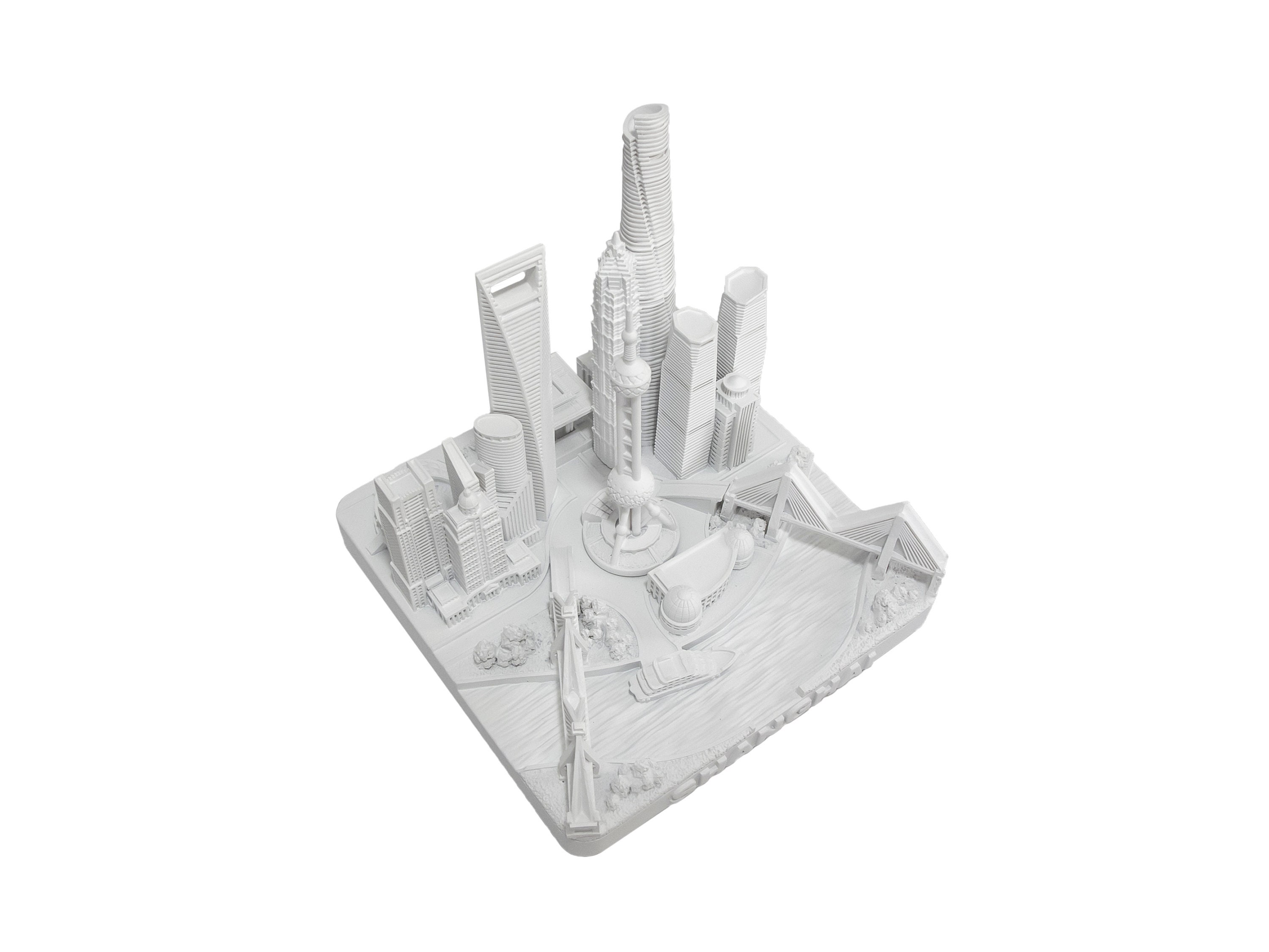ZIZO Chicago City Skyline Landmark 3D Model Silver Souvenir 