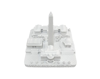 Washington DC Landmark 3D Model: White House, Capitol Souvenir (4.5 inches)