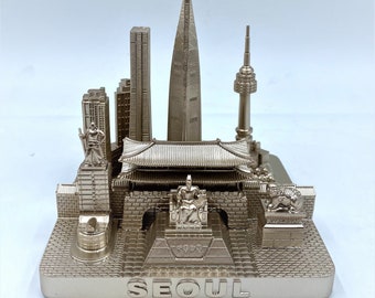 Seoul 3D City Famous Building Model Statue Souvenir Decoration for Home Office 4”