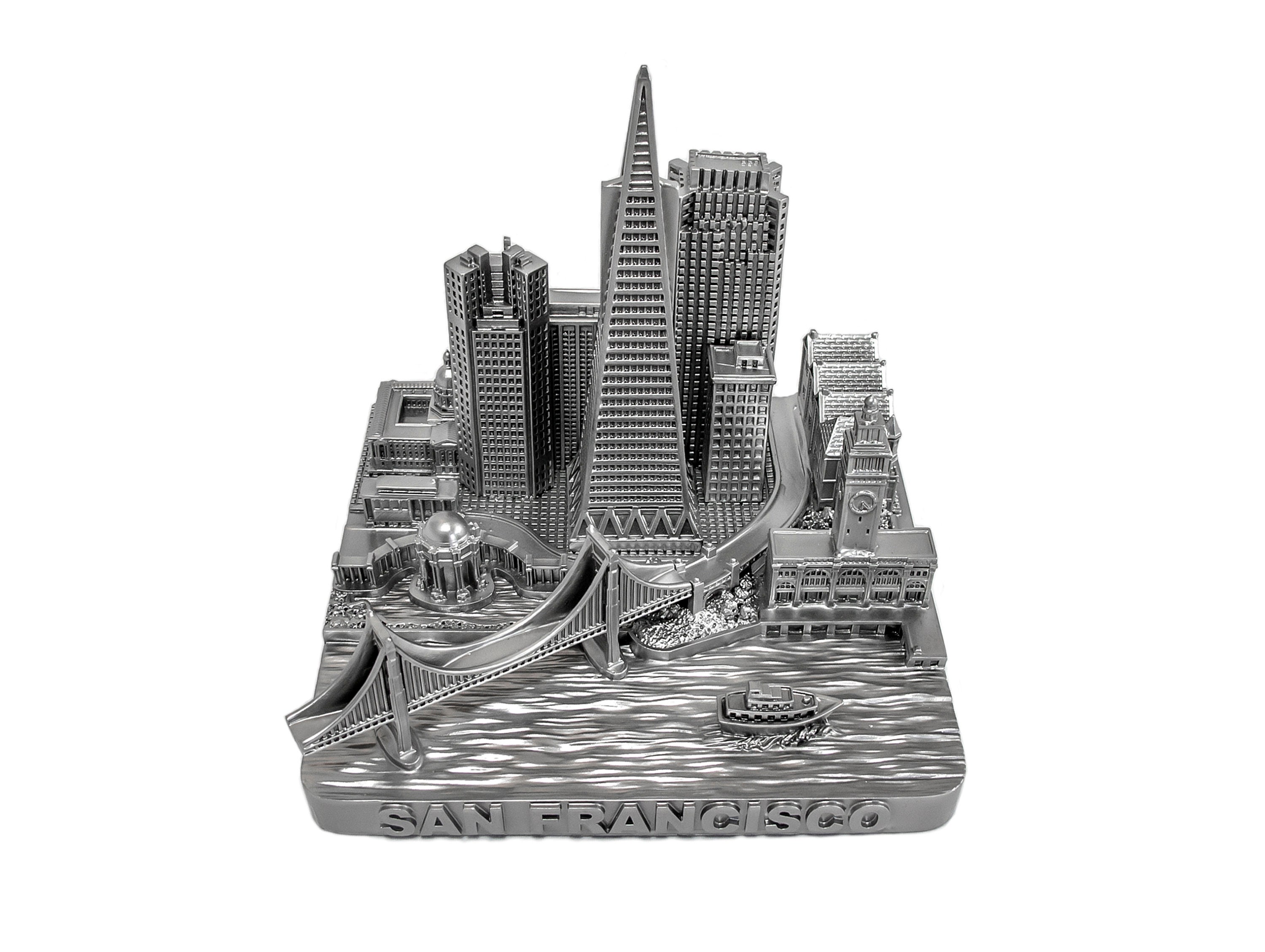 ZIZO San Francisco City Skyline Landmark 3D Model Silver 4 1/2 -  Israel