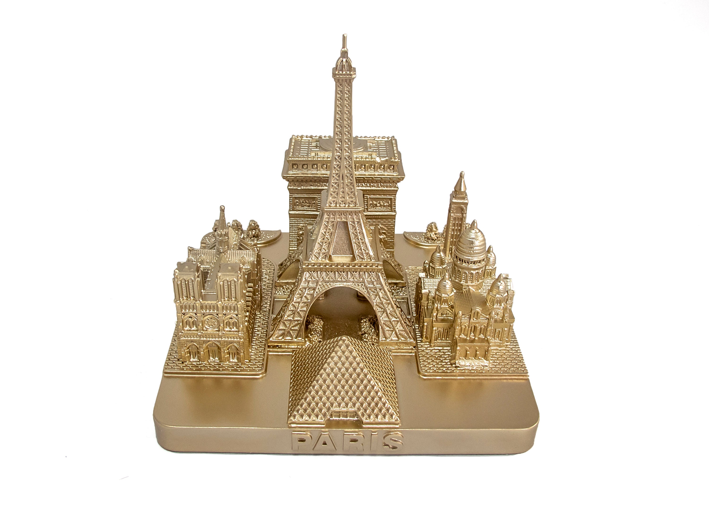 Zizo Paris City Skyline 3D Model Landmark Replica Square Rose Gold 4 1/2 Inches